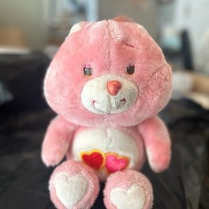 Vintage Care Bear 13” plush toy “2Hearts”